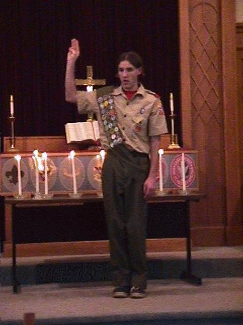 Eagle Candidate taking Scout Oath