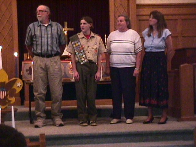 Eagle Scout with Mother and Grandparents
